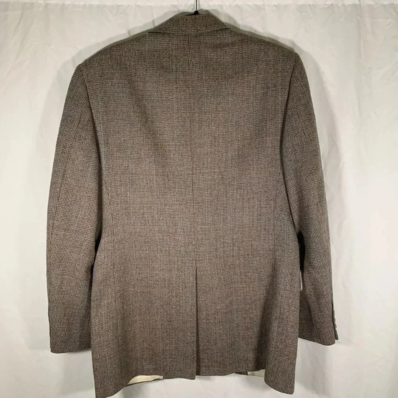 Vintage Oscar De La Renta Sport Coat Men’s Brown Plaid Jacket - Picture 9 of 12